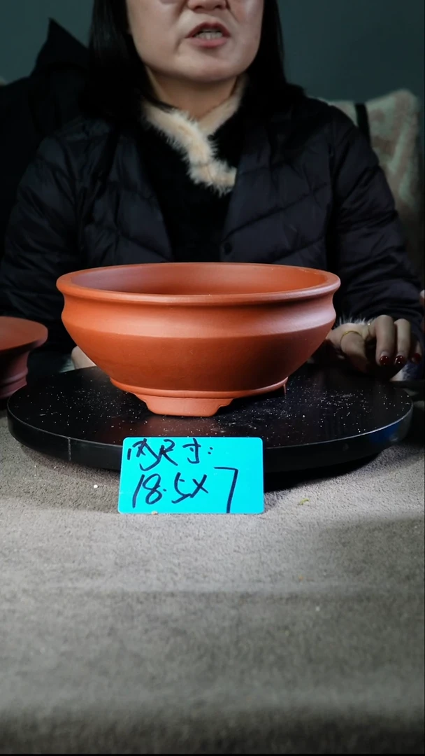 宜兴紫砂花盆小盆