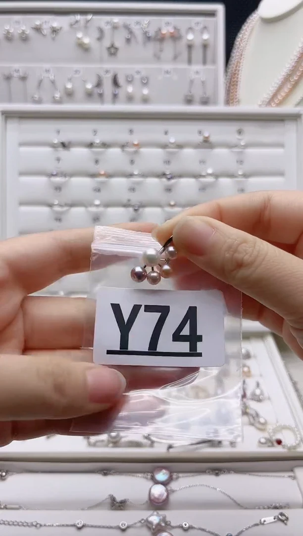 银S925镶嵌珠宝奇石淡水珍珠说*Y74