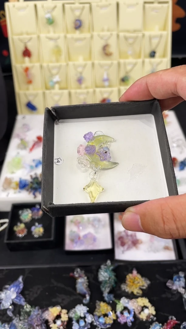 吊坠（不含链）玻璃楠*子月桂吊坠