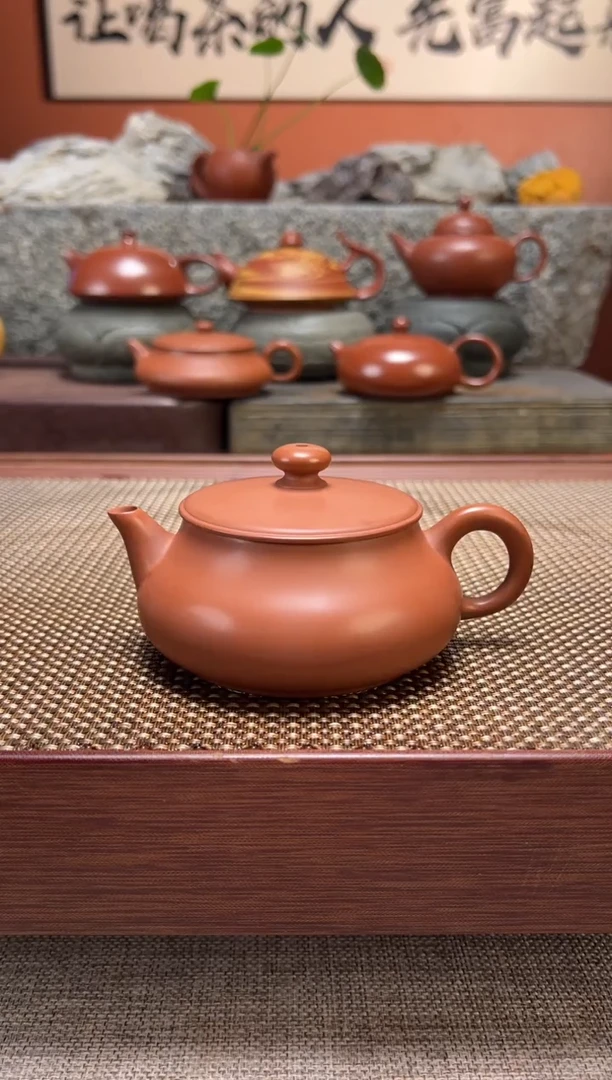 茶壶朱泥大明炉 全手工超薄胎 纯料朱泥