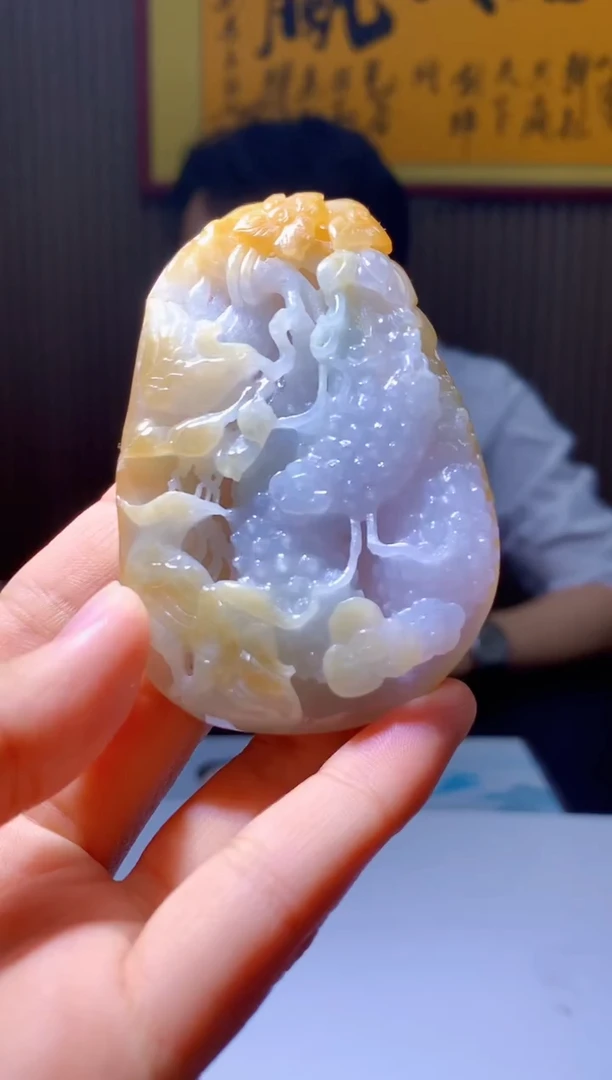 定制翡翠未镶嵌1017hm-毛货挂件75