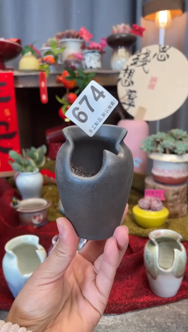 【闪购商品】摆件674知木小芳花盆编号