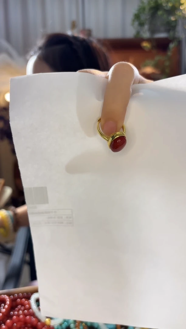 未镶嵌南红玛瑙戒指南红高品质戒指