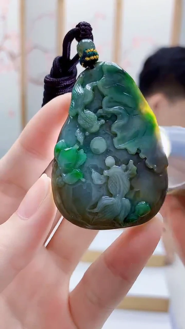 未镶嵌定制翡翠4917ry-毛货挂件55