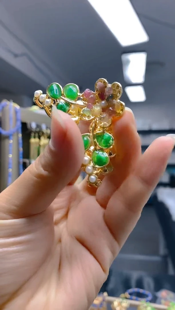 【闪购商品】翡翠耳饰合金0397翡翠发簪