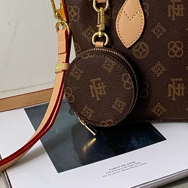 时尚老花复古零钱包手拿包圆饼包女包