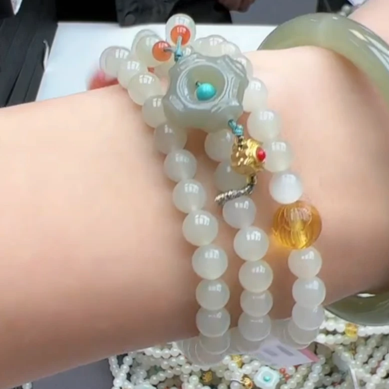 石惑珠宝~和田玉项链~多样性发一