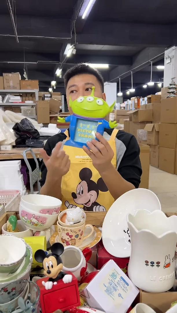 瓷片三眼仔相框