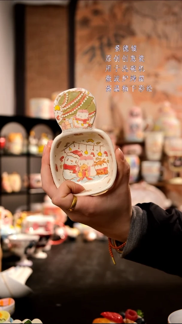 摆件陶旺的可以陶瓷手工手绘设计师款