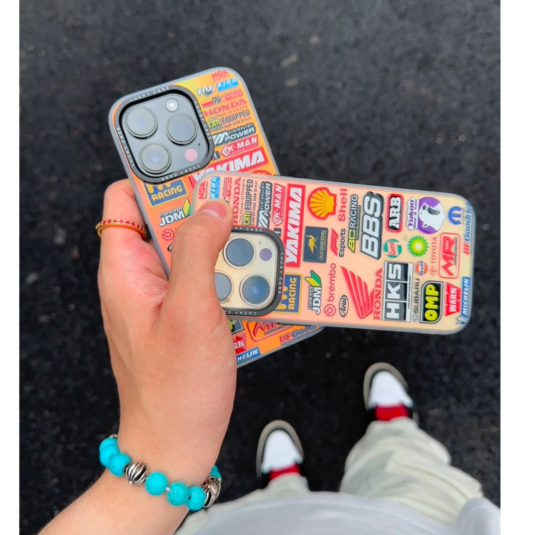 新款镭射创意车标适用苹果16手机壳iPhone13套15华为vivo小米oppo