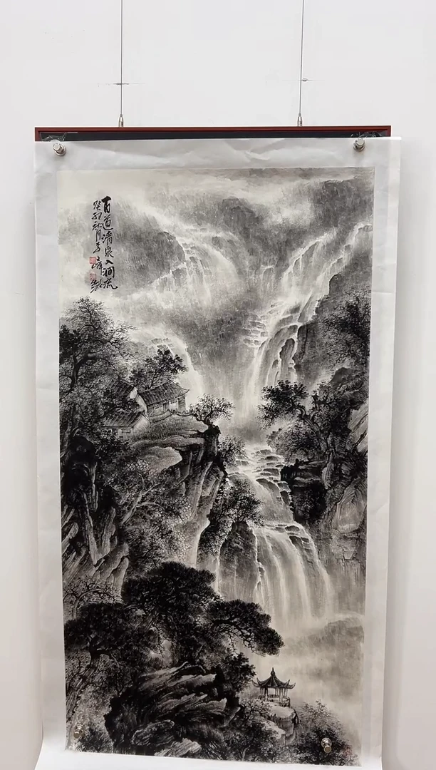 国画李文峰四尺整张水墨山水