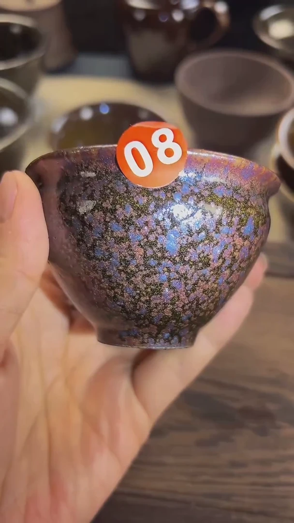 紫金色束口杯原矿手工