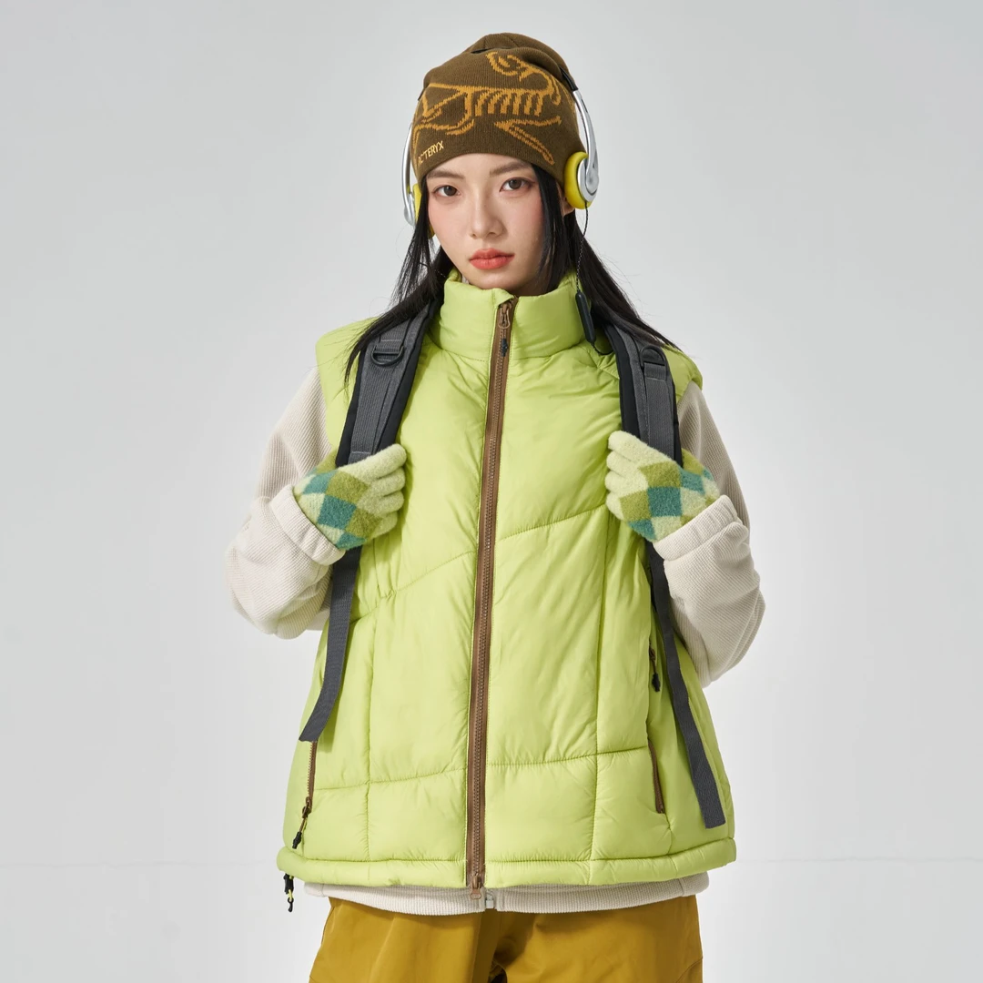 【顺丰包邮】户外运动防泼水透气轻量化P棉撞色马甲男女同款外套