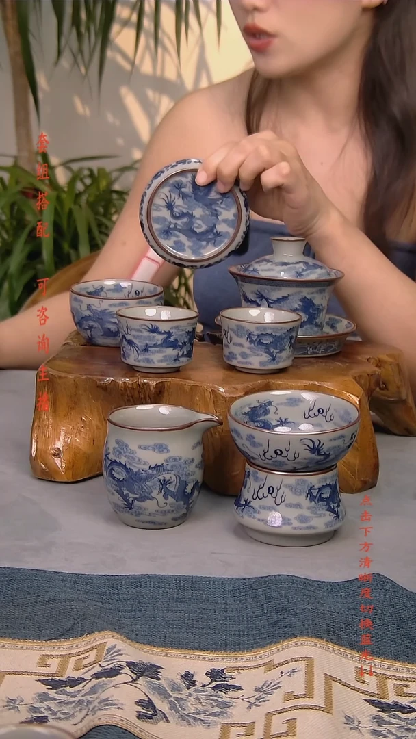 简装家用款7件套 老陶泥开片纹陶瓷茶具