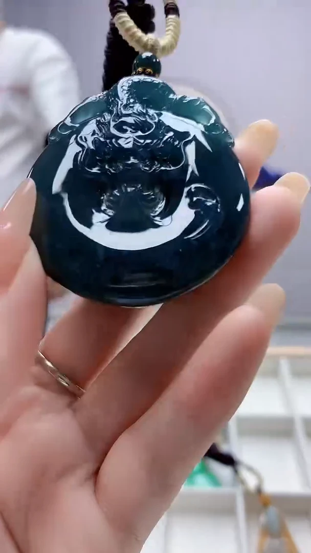 未镶嵌定制翡翠4898DD-毛货挂件93