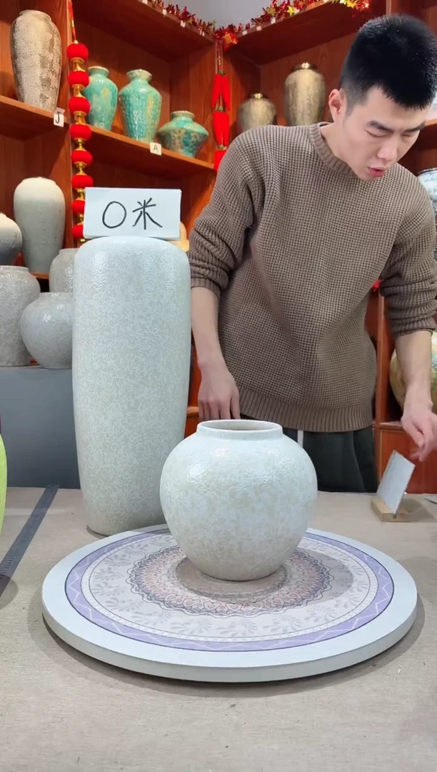 【闪购商品】瓶陶瓷花瓶 无花 微瑕 月光白小号