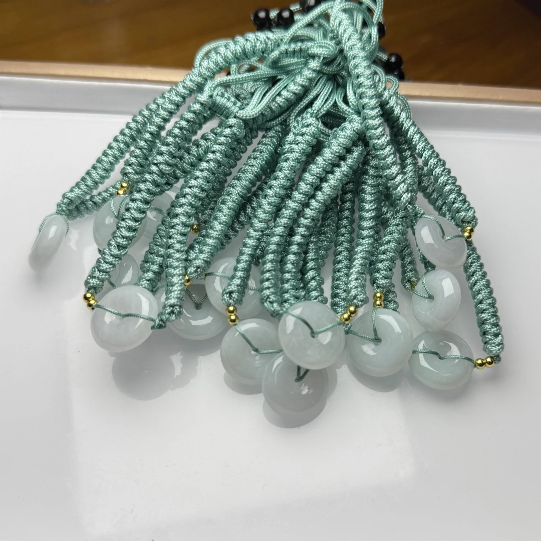 天然A货翡翠平安扣手绳（多样性发其一）ec-22173c