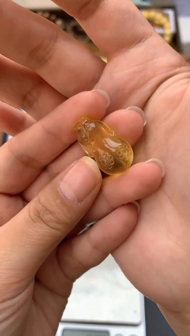 【闪购商品】琥珀珠宝奇石未镶嵌013琥珀蜜蜡花粉