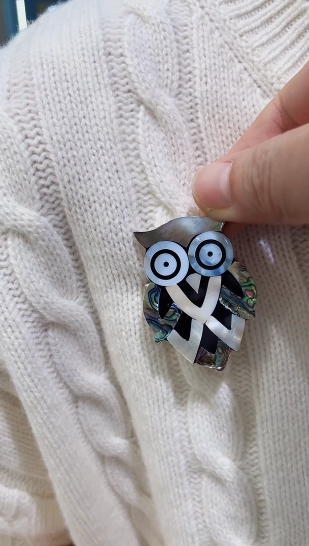 海水珍珠摆件未镶嵌贝壳胸针