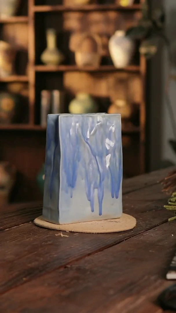 摆件14-405 陶瓷花器高25口径14