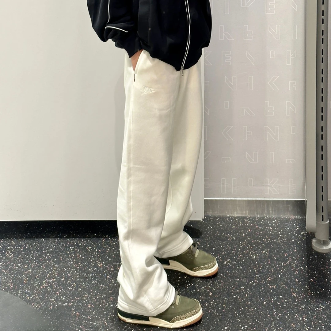 NIKE【冬季新款】耐克CNY马年限定款加绒宽松长裤白色百搭IQ3709133