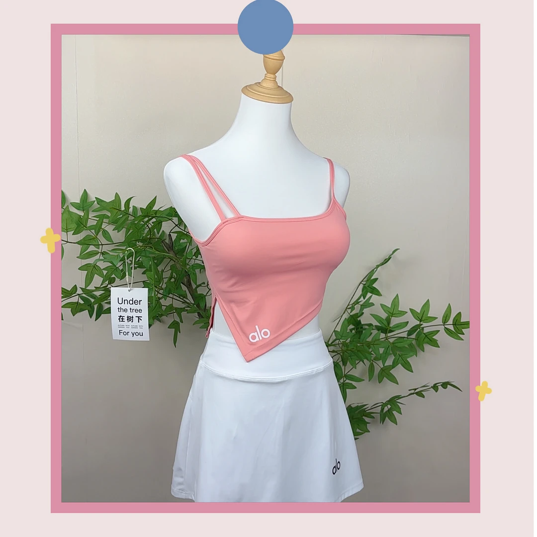 alo新款性感吊带瑜伽背心吸湿排汗美背弹力裸感健身运动网红锦纶a