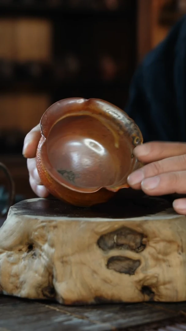 紫砂全手工折口杯