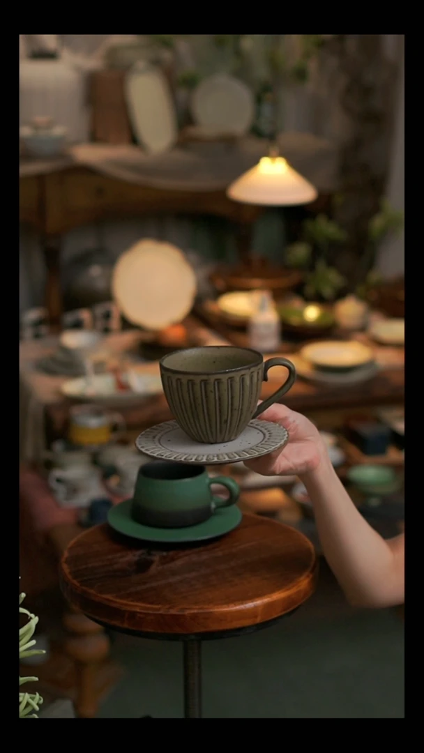 陶土听溪陶瓷工作室 咖啡杯一套