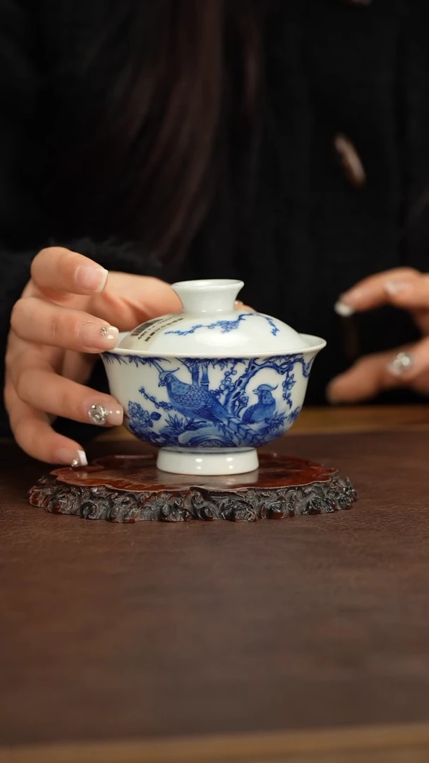 【闪购商品】晓剑窑锦上添花盖碗