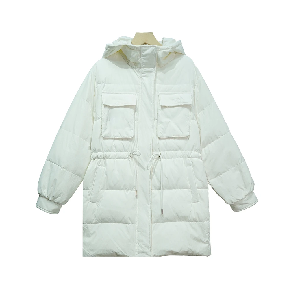 A02212【上新】时尚洋气收腰抽绳设计显瘦宽松百搭连帽外套3D