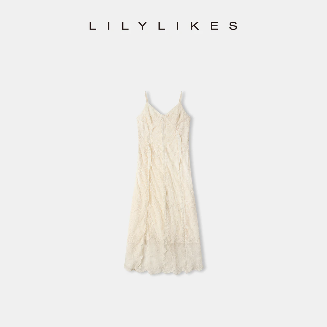 【LILYLIKES】法式显瘦蕾丝吊带连衣裙