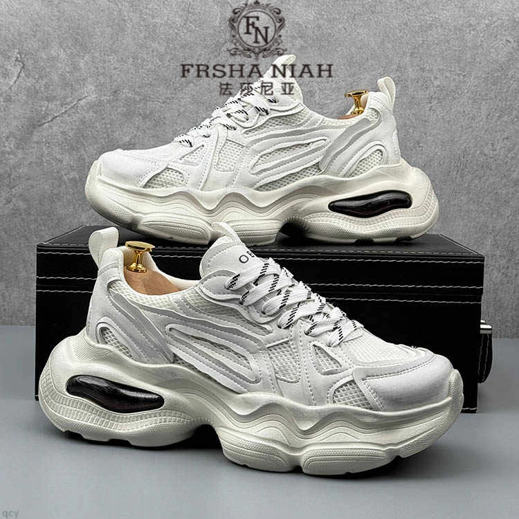 法莎尼亚男士老爹鞋2025夏季新款百搭时尚厚底透气运动潮流休闲鞋