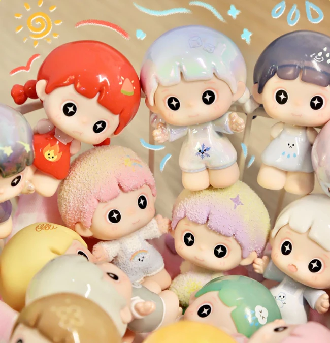 【青青拆盒】u酱天气萌粒系列_潮玩盲盒摆件萌粒