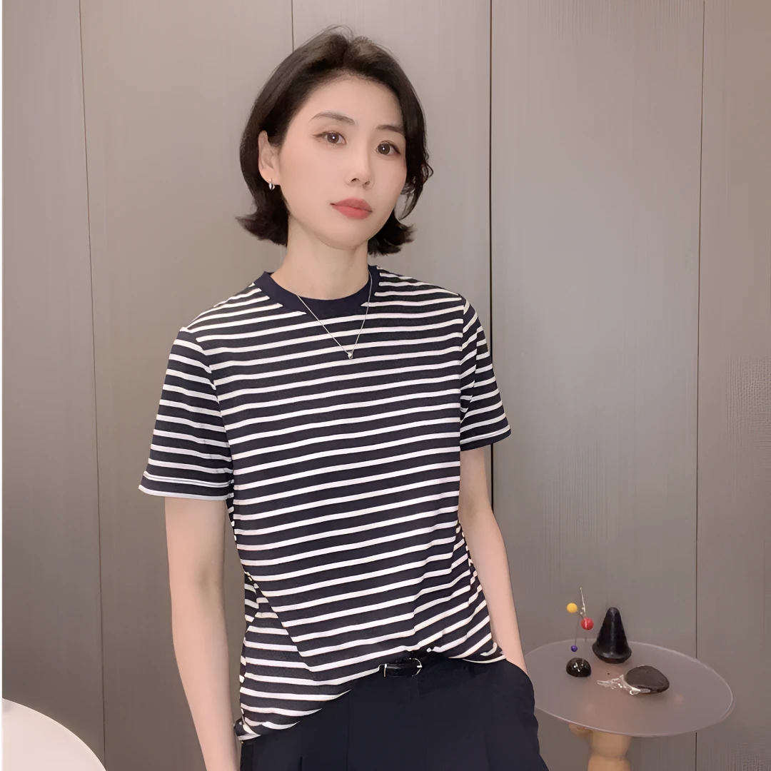 2025新款休闲百搭条纹T恤