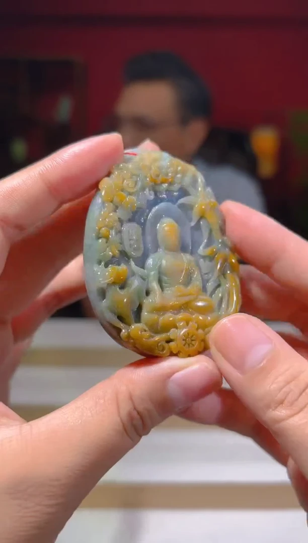 未镶嵌定制翡翠17/1002/L/发其一件/人物