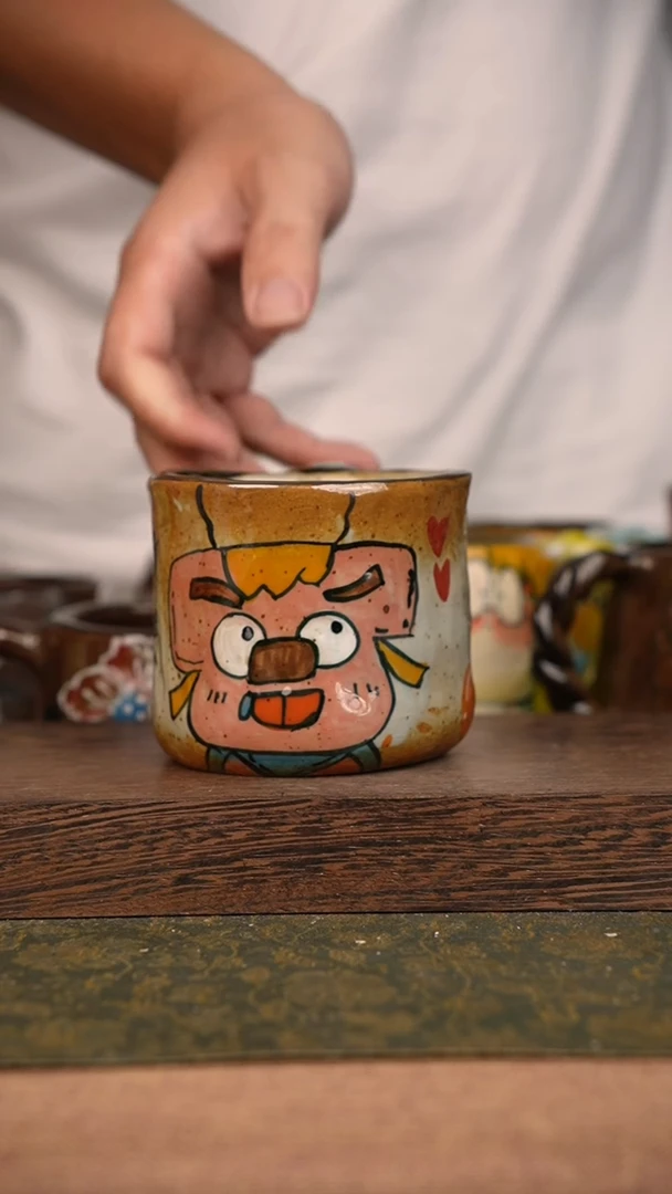 摆件泥垚手作 景德镇手工手绘器物