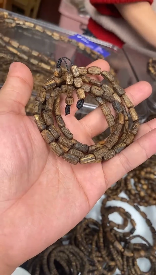 沉香手串沉香手串树心油随型桶珠多圈手串15+多样性发一