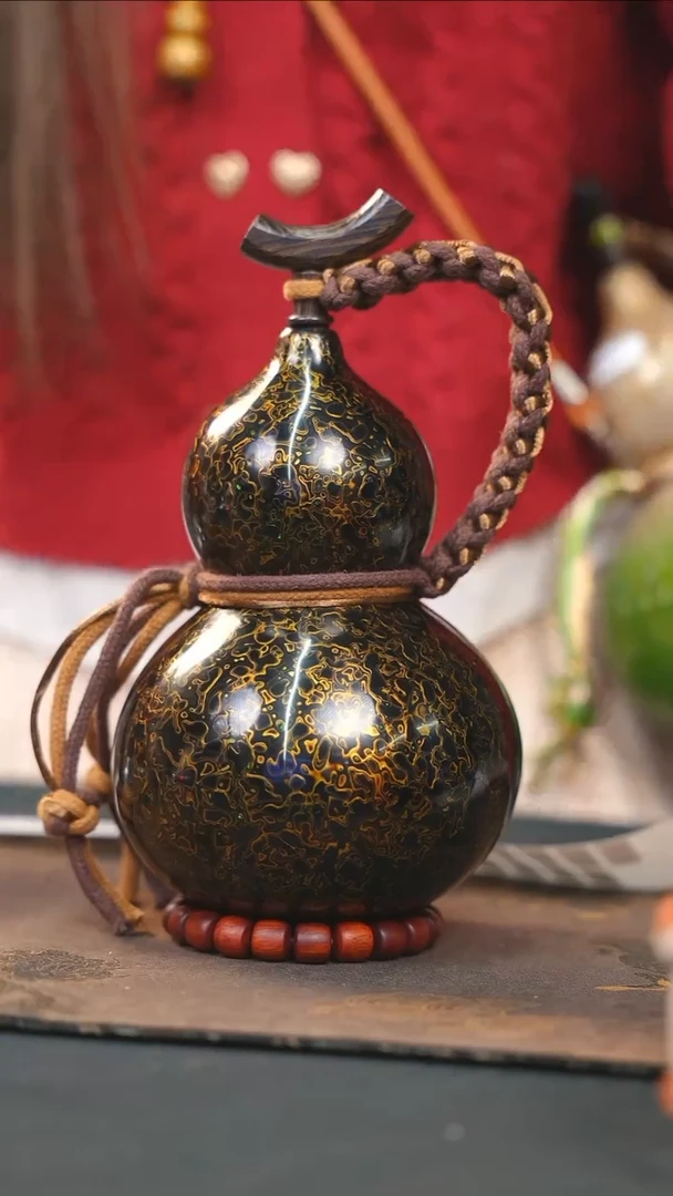 【闪购商品】WB335漆艺酒葫芦不包手串及旋转底座