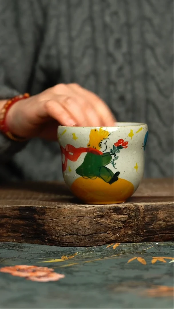 【闪购商品】杯釉下彩手工手绘同款陶器