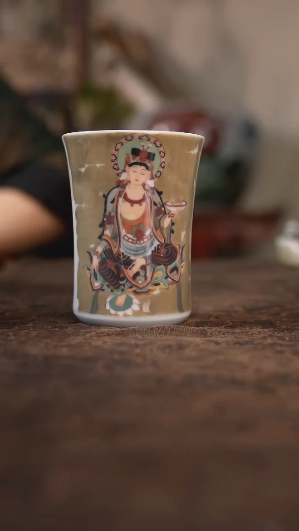 梦*愿设色窑 敦煌普贤菩萨经文杯