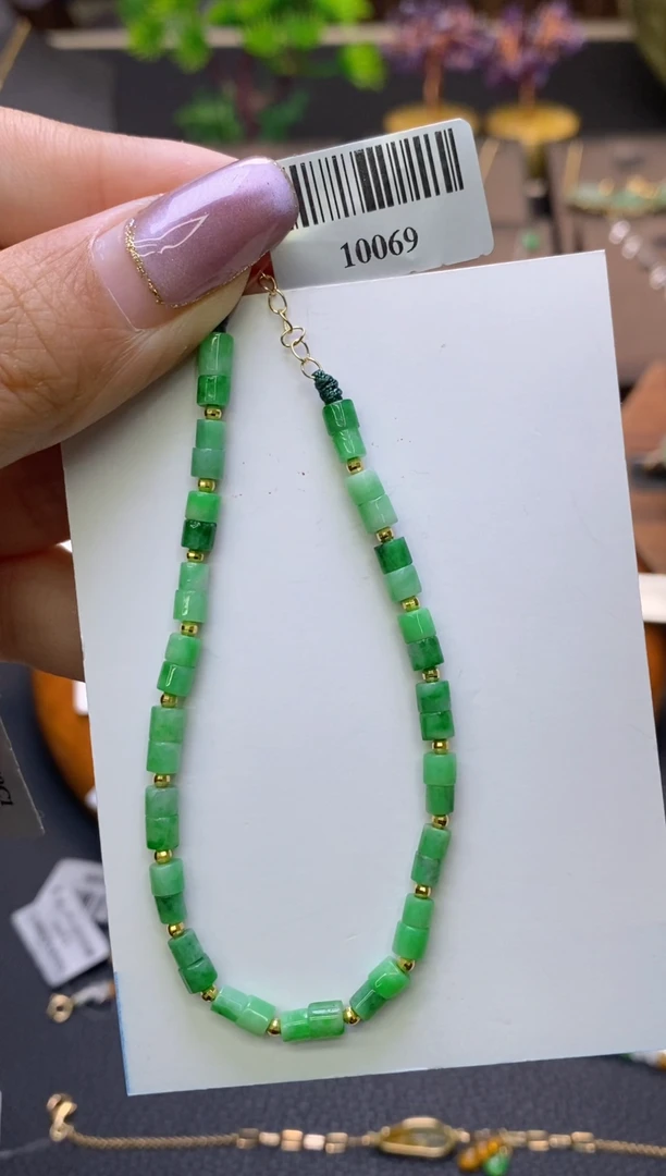 翡翠未镶嵌颈饰手链10069