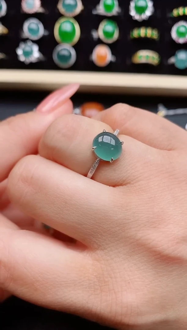 【闪购商品】翡翠戒指银S925镶嵌21321