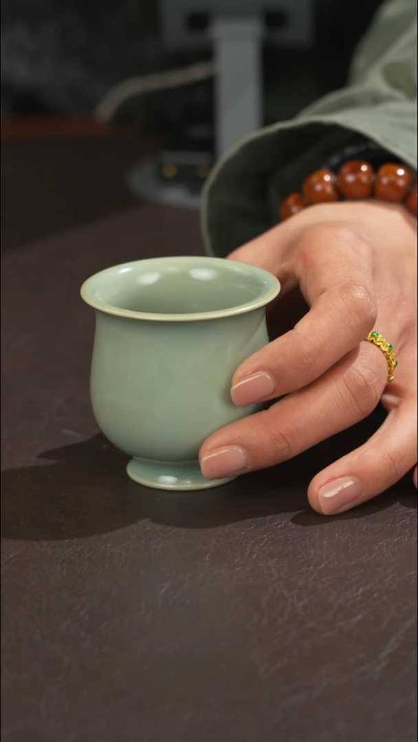 瓷宣宝汝瓷原矿原釉手工作品微瑕