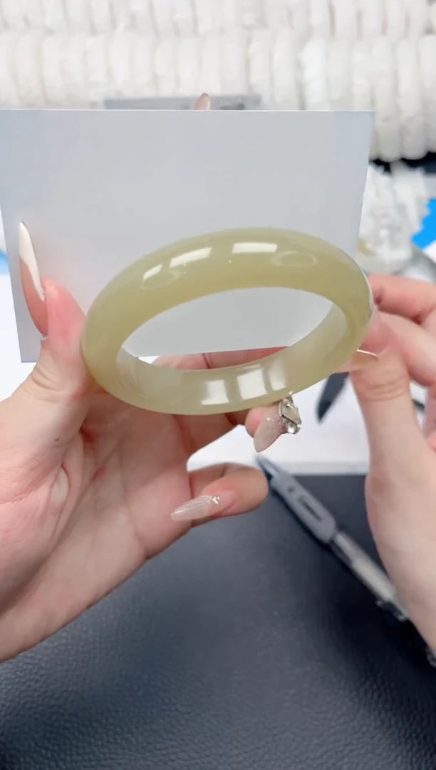 未镶嵌手镯和田玉190-茶晴59.1