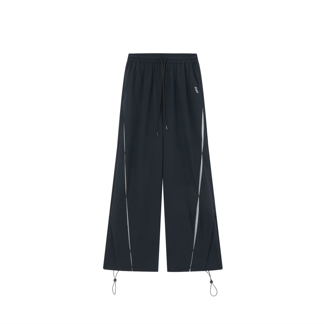 FOAV2025秋冬新款显瘦高腰时尚休闲宽松百搭设计垂感直筒裤女