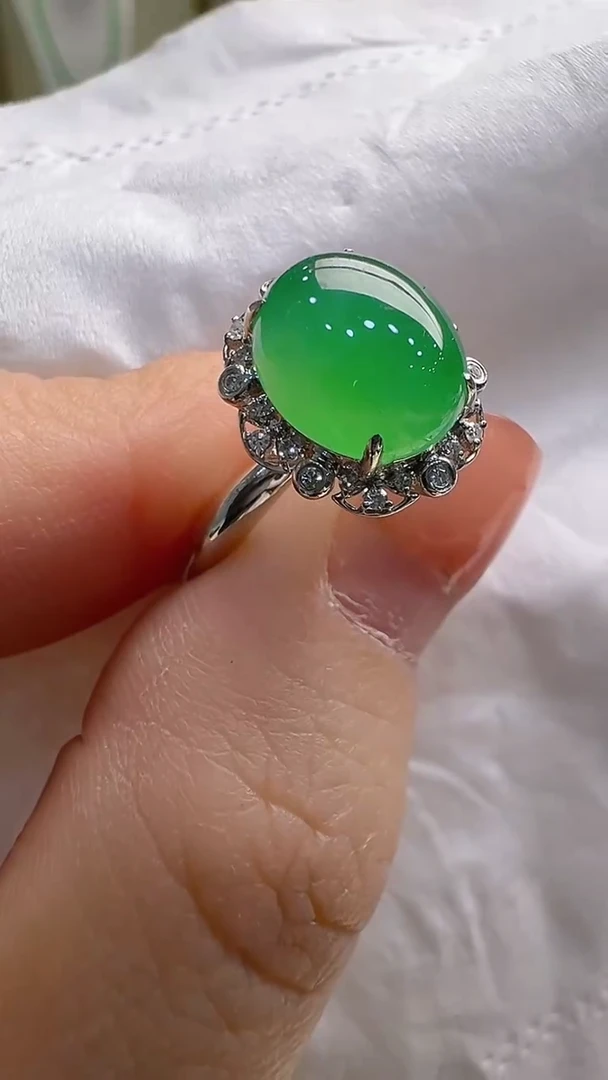 【闪购商品】翡翠戒指18K金镶嵌多样性发货拍一发一