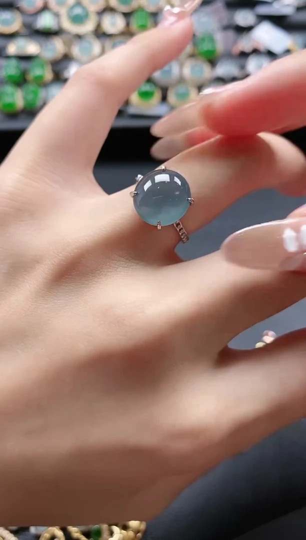 【闪购商品】翡翠戒指银S925镶嵌15511