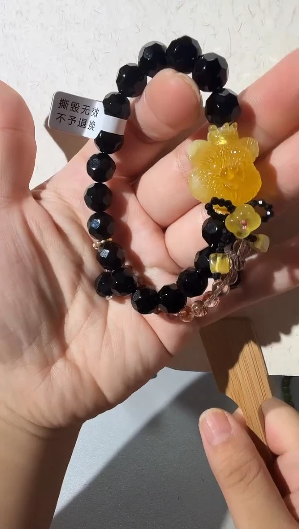 手链蜜蜡未镶嵌蜜蜡小熊手链