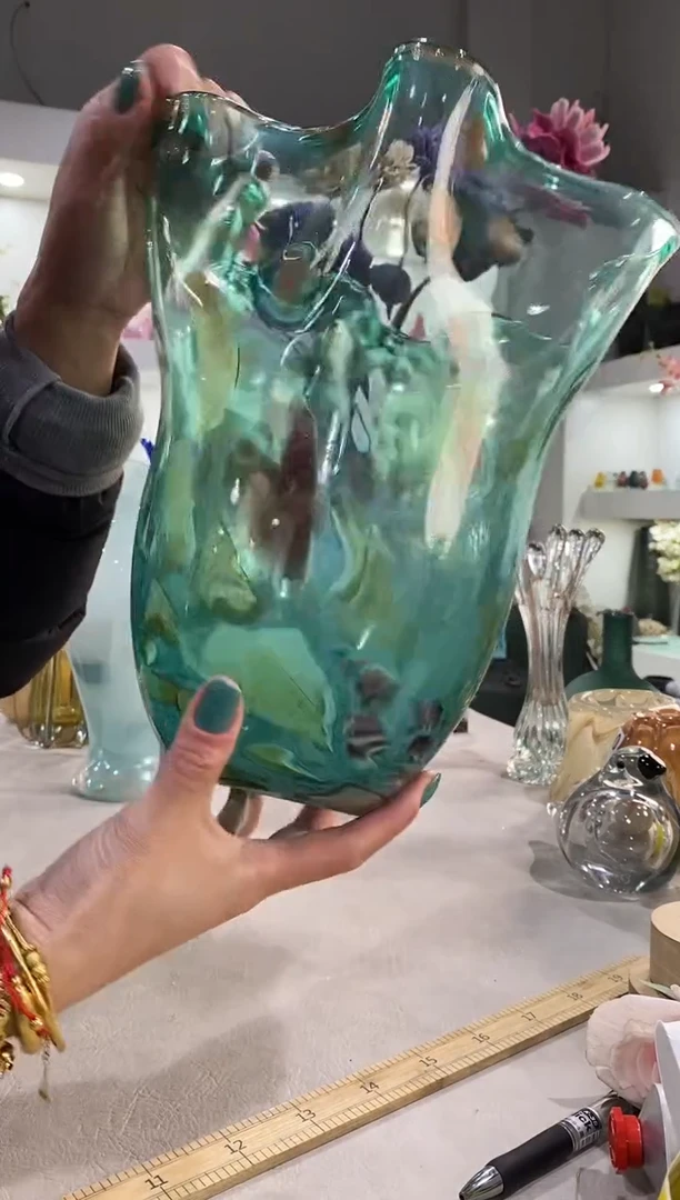 慕忆家手作琉璃花瓶微瑕