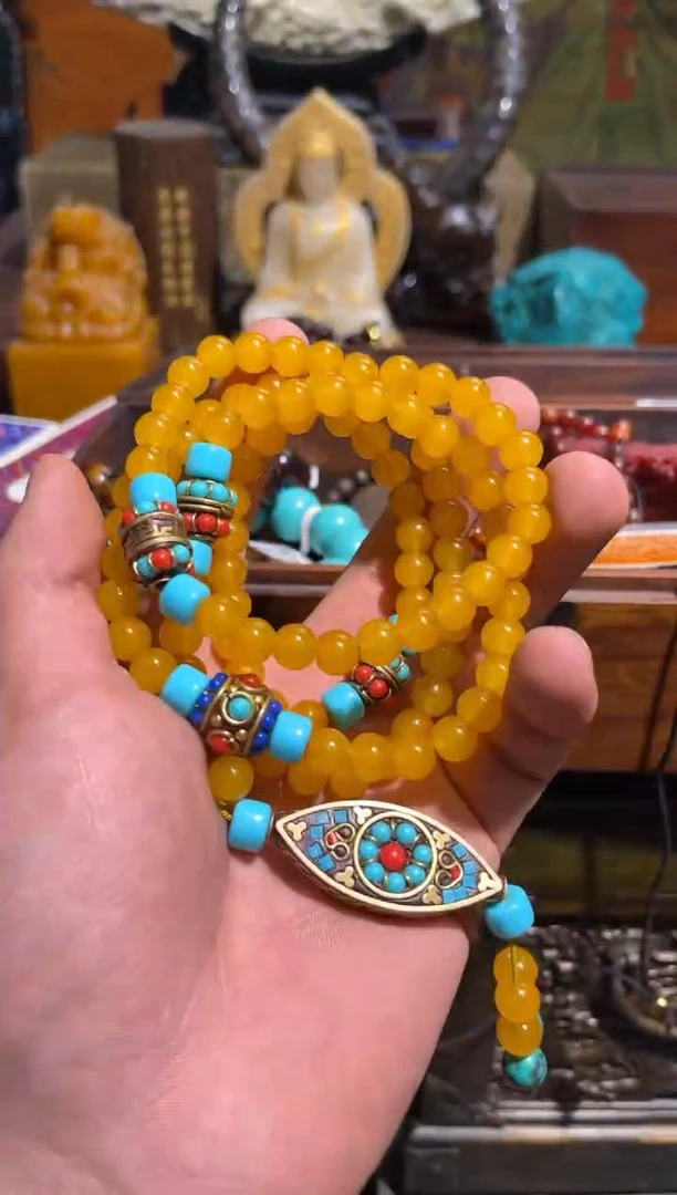 【闪购商品】石英质玉（黄龙玉）颈饰未镶嵌33羊羊羊羊羊羊羊羊